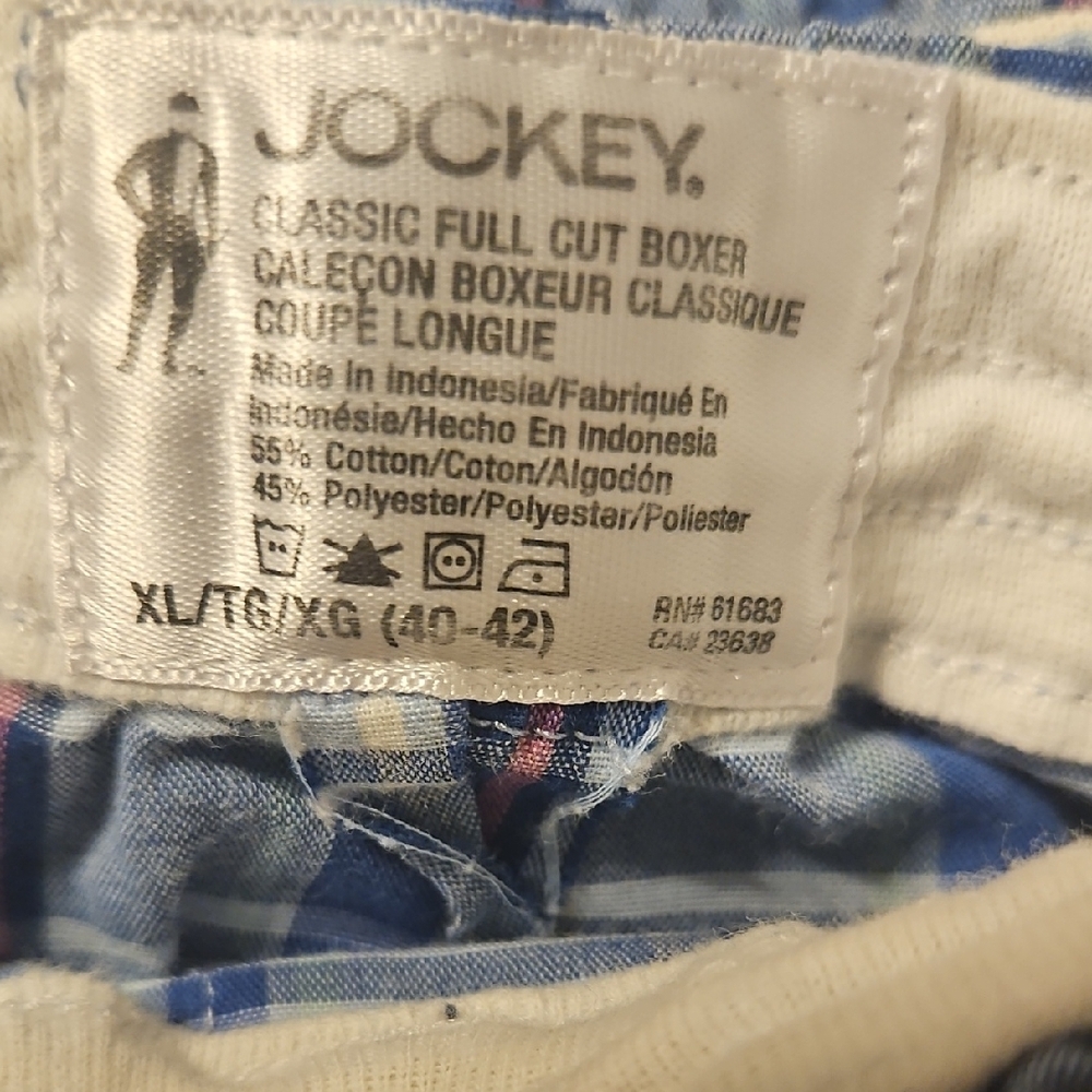 Jockey Men's Plaid and Striped Boxer Underwear - Blue, Gray, Beige - Picture 10 of 11